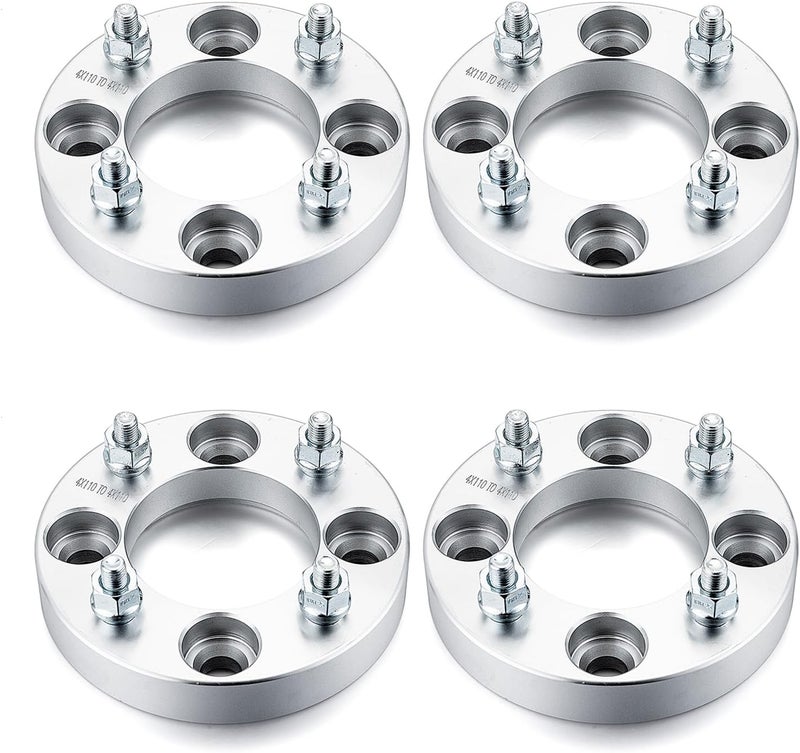 ROMELACK 1" Wheel Spacer Adapters 4x110mm Billet Aluminum Compatible with Honda Rincon Rancher Foreman FourTrax 300 400 350 650 Fit Kawasaki Brute Force Fit Suzuki Fit Yamaha Fit Bombardier 1988-2025 - Image 1